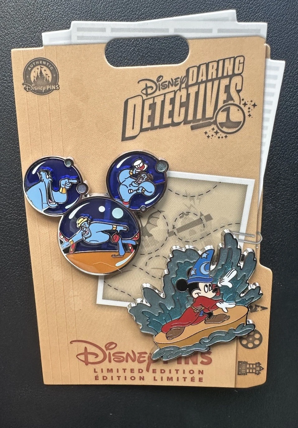 Disney Parks Daring Detectives Fantasia Mickey Mouse LE 2 Pin Set 2026