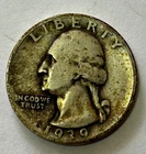 1939 SILVER WASHINGTON QUARTER CIRCULATED