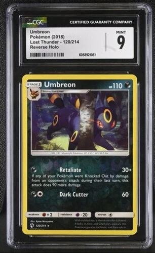 Umbreon #120 - CGC 9 - Lost Thunder Reverse Holo - 2018 Pokemon TCG