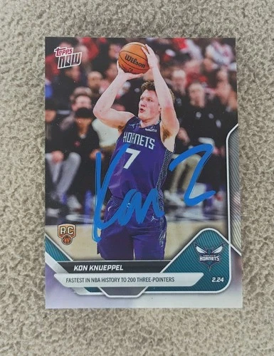 Kon Knueppel Auto 2025-26 Topps Now Rookie #182 - Read Desc For Details