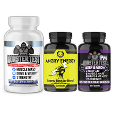 Test Booster Trio w/ Monster Test, Angry Energy and Monster PM - 3PK