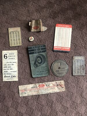 LUFKIN TOOLS TABLE OF U.S. STANDARD SCREW THREADS Whitney Chain Drives book  Lot