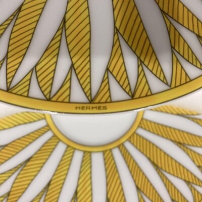 Hermes Tea Cup Saucer Soleil d'Hermes Yellow Tableware 2 set