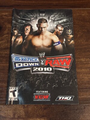 Smack Down Vs Raw 2010 (water damage) WWE PS2 Playstation 2 Manual Only