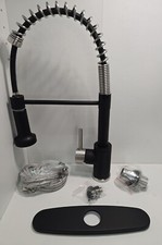 Matte Black Kitchen Faucet with Sprayer, Pull Down Kitchen Sink Faucet