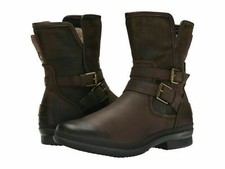 UGG® AUSTRALIA SIMMENS STOUT LEATHER BIKER ANKLE BOOTS UK 4.5 EUR 37 USA 6 £150