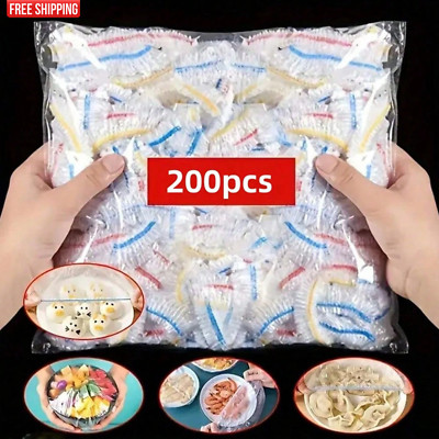 100 Stück Einweg Lebensmittel Abdeckung Plastikfolie Elastisch Frische Aufbewahrung Aufbewahrung Beutel