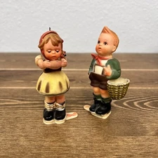 VINTAGE plastic Hummel Goebel Style Figurienes  Boy & Girl w/ Movable Arms