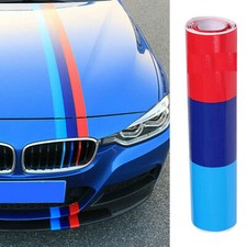 59" M-colored Stripe For Bmw Sticker Decal Diy Racing Cosmetic Hood Roof Bumper