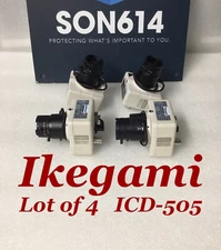 Lot of 4 Ikegami ICD-505 Color Cameras W/ 3.5-8mm 520TVL Security CCTV TESTED!