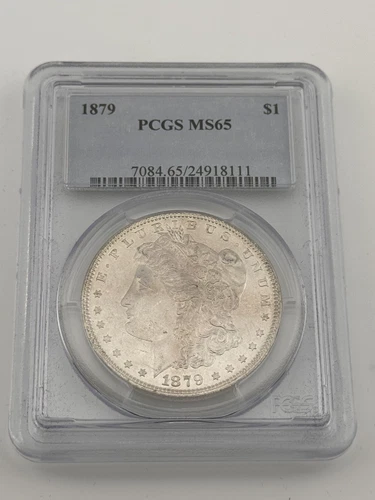 1879 Morgan Silver Dollar MS65 PCGS- FROSTY WHITE!