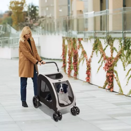 Dog Stroller for Medium To Large Dogs, Foldable Dog Wagon with 4 Wheels - Bild 17 von 19