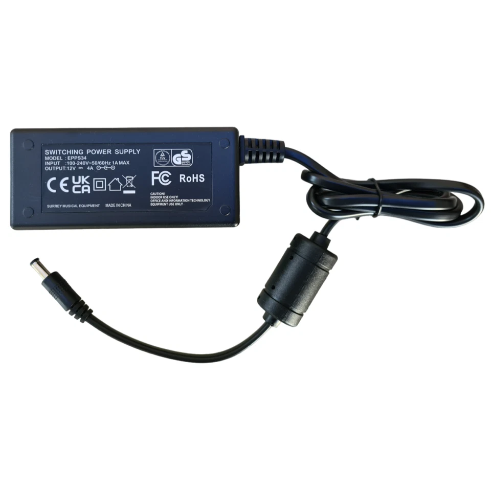 BOSS BR-1200CD DIGITAL RECORDING STUDIO 12V 4A POWER SUPPLY ADAPTER - Image 3 of 4