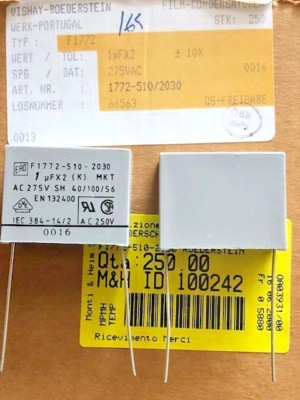 25pcs Film Capacitors Ero 1772-510-2030 - 1uF 275V RM27.5