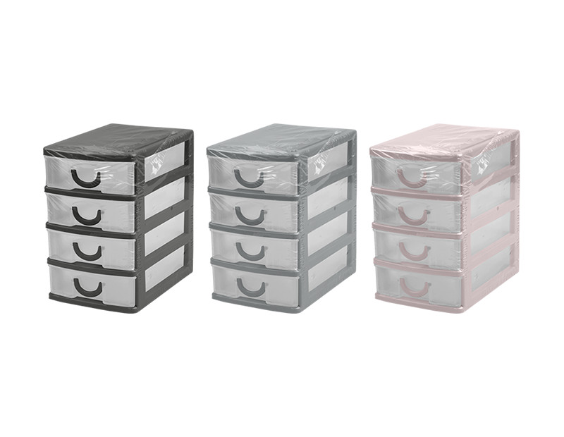 Plastic Storage Tower Small Black 3 4 5 6 Tier Drawer Office