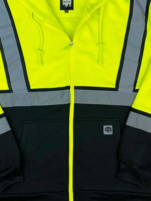 Sudadera con capucha de seguridad Buffalo Outdoors® Workwear clase 2 reflectante de alta visibilidad HD Foto 2 de 4
