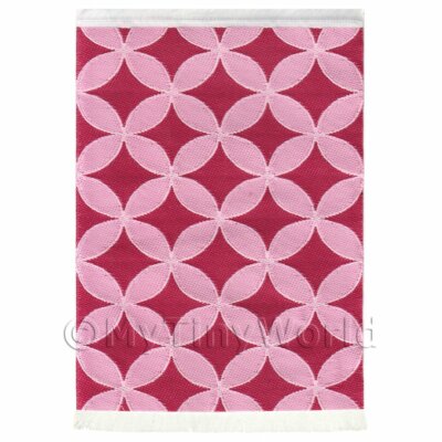 Puppenstube Art Deco kleiner rechteckiger Teppich / Rug 