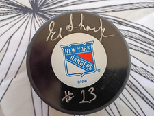 Ed Shack signed New york Rangers puck