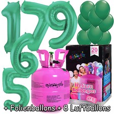 PALLONCINI PELLICOLA + GAS PALLONCINO + PALLONCINI - 1-99 compleanno VERDE festa decorazione set elio