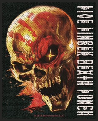 FIVE FINGER DEATH PUNCH PATCH AUFNÄHER # 7 AND JUSTICE FOR NONE 10x8cm FLICKEN