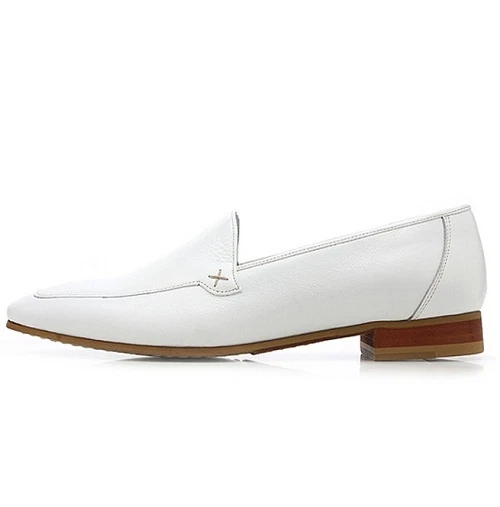 Handmade Men Party leather moccasins, Men White dress shoes, Men formal shoes - Image 2 of 4