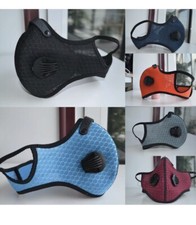 2x USA Face Mask with Replaceable Carbon Activated Filter  Air Breathe Vents