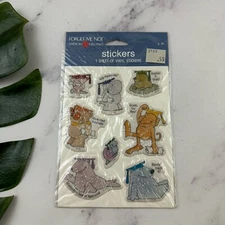 American Greetings Vintage Puffy Stickers NOS 90s Graduation Animals Vinyl