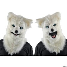 Animated Animal White Wolf Mask - Morris Costumes
