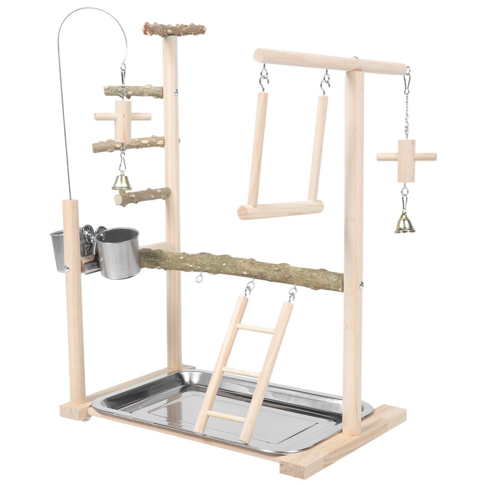Parrot Stand Toys Play Gym Set Bird Exercise Equipment Office eBay