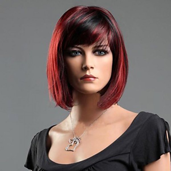 Stunnig Short Dark Red Straight Synthetic Auburn Wig Hair For Women eBay
