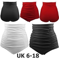 Women Tummy Control Full Coverage Slimming Bikini Bottom High Waist Brief Shorts