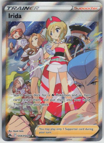 Pokemon Irida GG63/GG70 SWSH: Crown Zenith: Galarian Gallery Holofoil UR NM