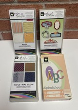 Cricut Cartridges LOT of 4: Industrial Glow, Elise, Fonts, Imagine More