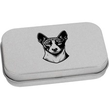 'Basenji' Scatola di latta / immagazzinaggio con cerniera in metallo (TT048541)