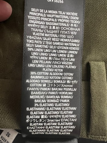 7 Seven For All Mankind Italian Fabric Mens 36x32 Linen Bld Pants Green NEW $325 - Picture 5 of 16