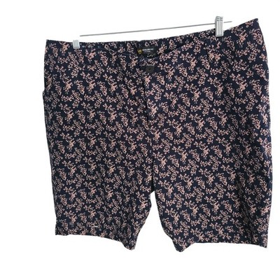 Lee Plus Regular Fit Mid Rise Shorts Navy Pink Floral Ditsy Print 20W Medium