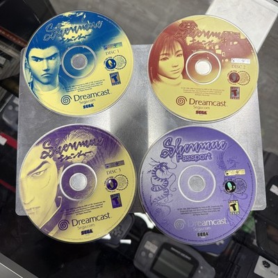 Shenmue for Sega Dreamcast 2000 Release Disc 1 2 3 Passport Exclusive Loose Disc