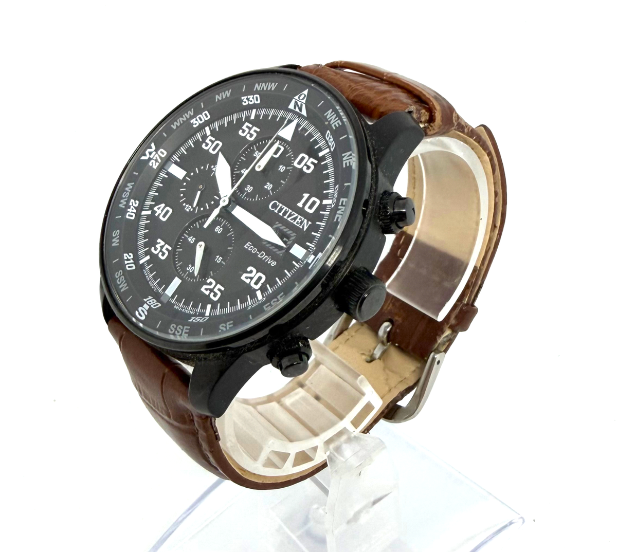 CITIZEN CA0695-17E Eco-Drive Chronograph Men's Aviator Watch Black