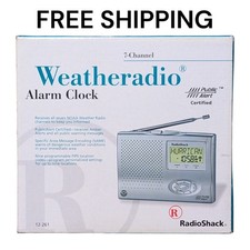 Radio Shack 12-261 NOAA SAME Weather Radio Alert Alarm Clock New Open AC Adapter