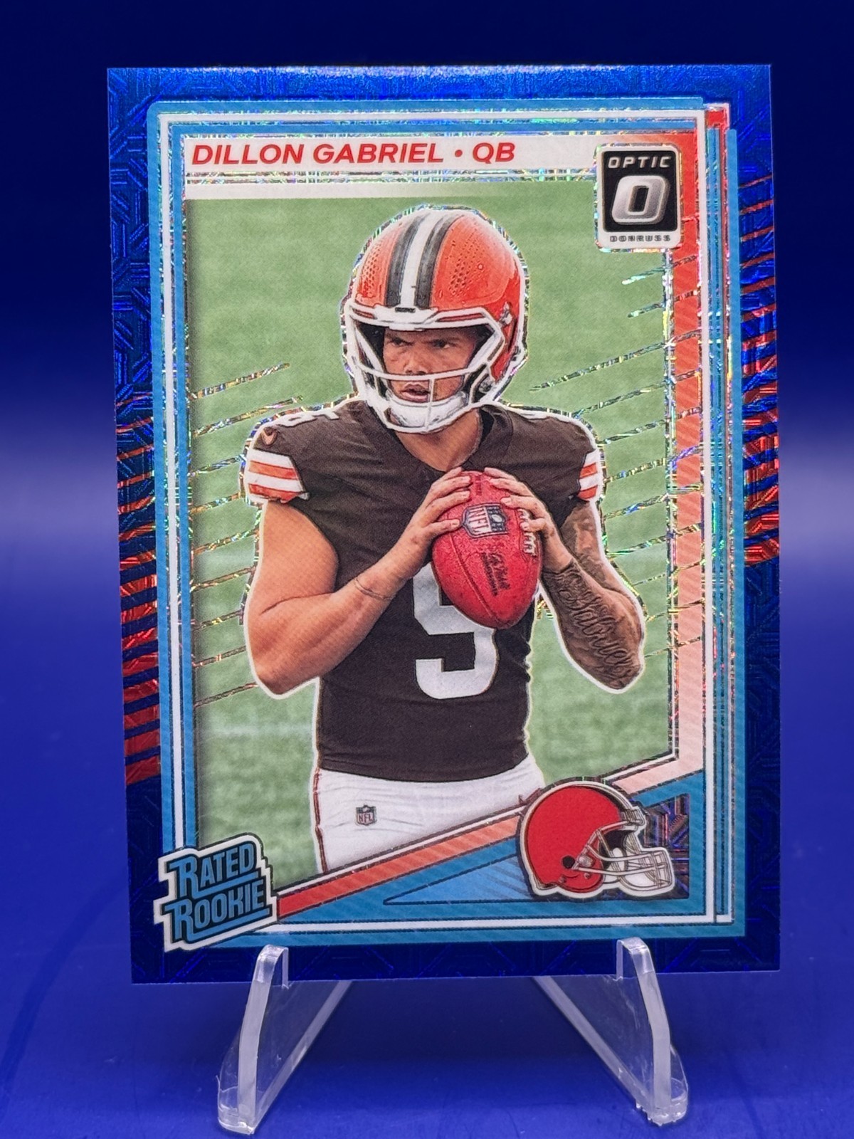 2025 Donruss Optic Football Rated Rookie- Dillon Gabriel #263 Blue Mojo /55
