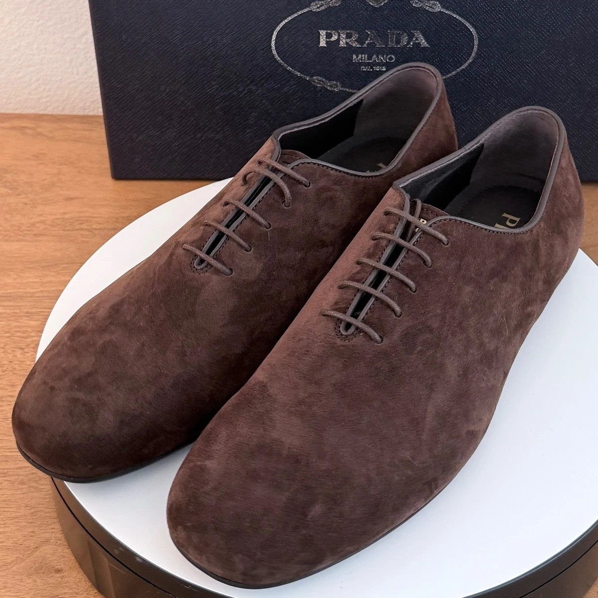 PRADA オックスフォードシューズ　ダークブラウン 36.5 PRADA Oxford Brown Dress Shoes for Men for sale | eBay