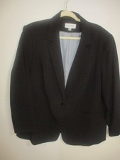 Calvin Klein 22W Black 1 Button Blazer Jacket