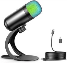 PC Microphone USB Stand High Sensitivity USB Tabletop Non-Omnidirectional