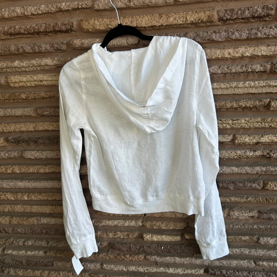 Chaqueta informal Hard Tail Forever blanca con cremallera completa nueva con etiquetas talla pequeña Foto 4 de 4