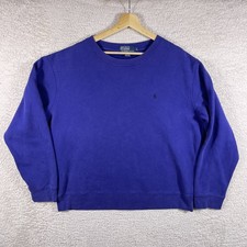 Vintage Polo Ralph Lauren Crewneck Sweatshirt Mens Large Blue 90's Pony Y2K