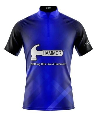 Custom Name Hammer Flannel Bowling Jersey Shirt Gifts Size S-5XL