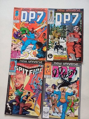 Marvel New Universe DP7 & Spitfire Comic Bundle Job Lot 4 Issues Vintage 80s