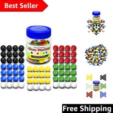 Vibrant 72 Glass Marbles - Ideal for Chinese Checkers, Games  Skill Development