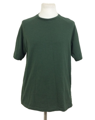 Folk Men's T-shirt Size L Green Slubby Jersey Crew Neck Raglan Sleeve New F1