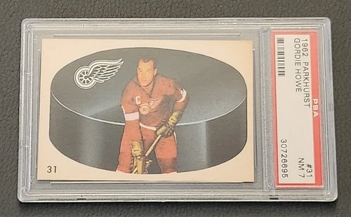 1962 PARKHURST #31 GORDIE HOWE - NEAR-MINT - PSA 7 - RED WINGS HOF